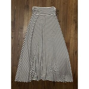 Renee C. Women's Striped A Line Skirt Elastic Waist Size M